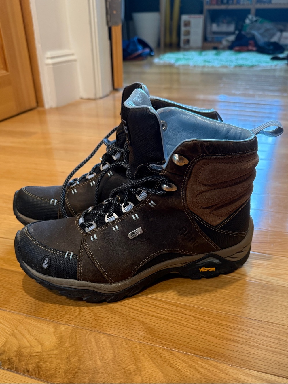 Ahnu Brown and Black Waterproof Women's Hiking Boots